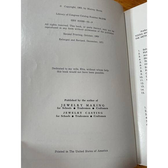 VTG Silversmithing and art metal for schools tradesman craftsmen by Murray Bovin - Picture 4 of 8